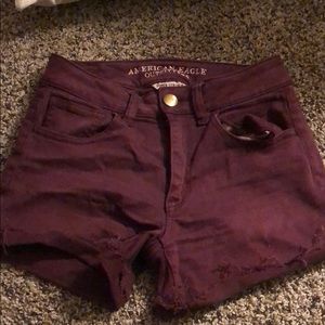 American eagle burgundy shorts